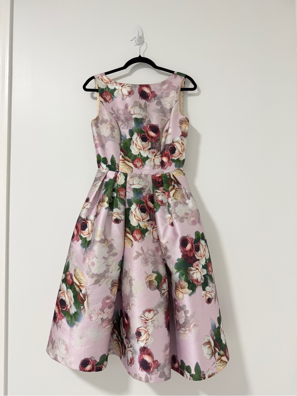 Chi Chi London Blush Floral Fit-and-Flare Party Dress